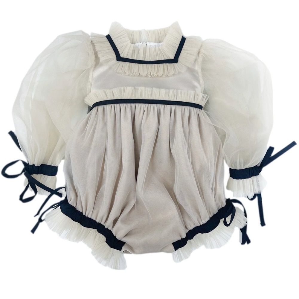 Coco-Caramel Tulle Romper